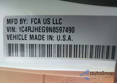 2022 Jeep Grand Cherokee Summit Reserve 4X4 from USA, damaged, VIN 1C4RJHEG9N8597490